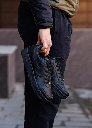 Р.41-46 кросівки nike air force 1 low 07 black edition nk336