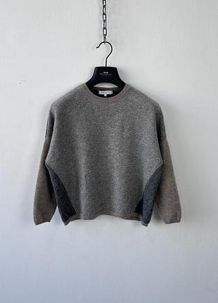Жіночий светр кашемір gerard darel womens grey beige pure cashmere boxy cropped jumper knitwear size 2