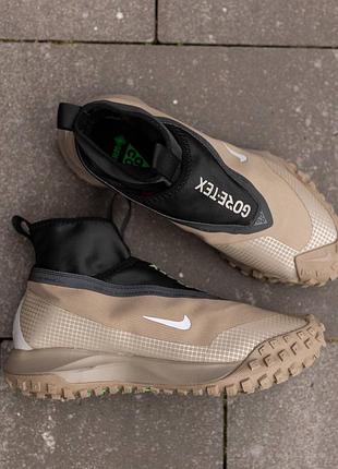 Чоловічі кросівки nike acg mountain fly gore-tex beige black  розпродаж. sale