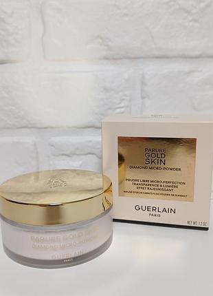 Guerlain parure gold skin diamond micro-powder 01 transparent 35 г