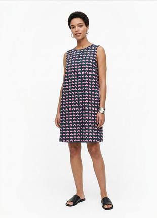 Marimekko стильное прямое платье-туника в эстетике , 46/xl