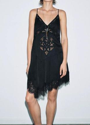 Сукня с кружемом прошва zara