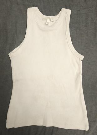 H&m базова майка в рубчик розмір s m