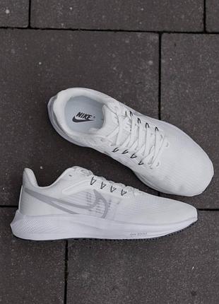 Кросівки для бігу та спорту nike air zoom pegasus 39 white silver nd розпродаж