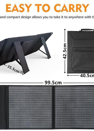 Сонячна панель складна 60w etfe, для повербанків, рацій, смартфонів | солнечная батарея, солнечная панель usb, электрогенератор солнечный
