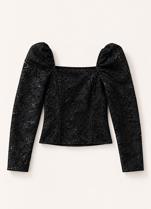 Топ h&m з об’ємними рукавами m 💫 база на весну