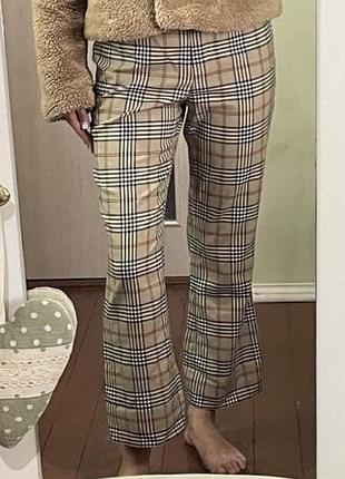 1+1=3 жіночі брюки принту burberry🤎