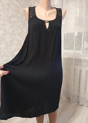 Женское летнее платье из натуральной ткани 💯 сотон, с ажурной вставкой на спине, от next