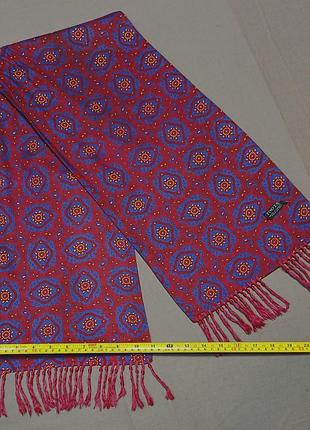 Размер 27см х 114см vintage 1950-60s tootal шарф под пальто made in england wash as silk бахрома до 6 см
