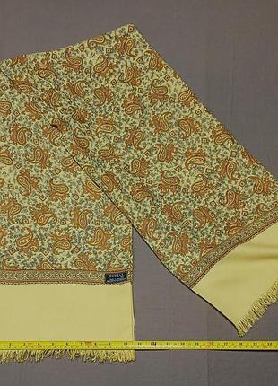 Размер 27см х 127см vintage 1950-60s tootal шарф под пальто made in england wash as silk бахрома до 4см