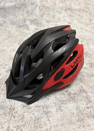 Велошолом lynx les gets matt black red для велосипеда, для самоката