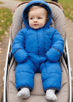 Стьобаний зимовий комбінезон пуховик snuggly bunny bunting для хлопчика columbia коламбія 6 місяців 68 см