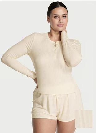 Стильная пижама кофта с длинным рукавом и шорты victoria's secret
