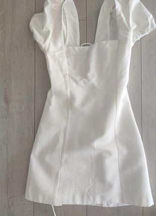 Платье женское, белое на подкладке zara, р s