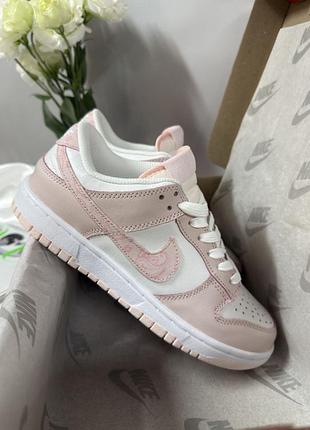 Кросівки nike dunk low pink paisley