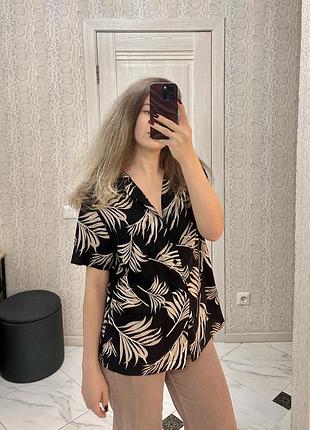 🌿 сорочка h&m з тропічним принтом