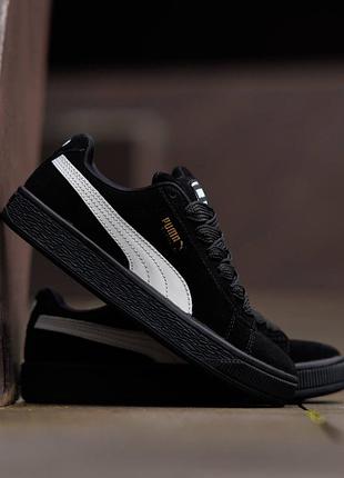 Puma suede xl black white