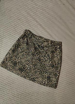Юбка леопардовая bershka s