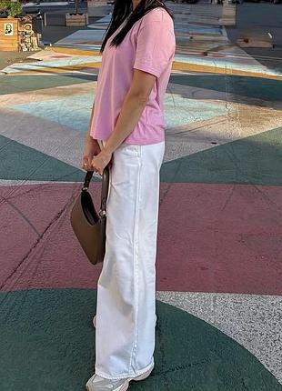 Білі штани wide leg