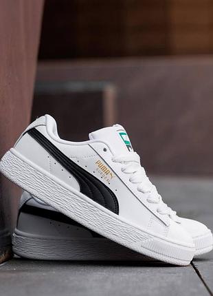 Puma suede xl white black