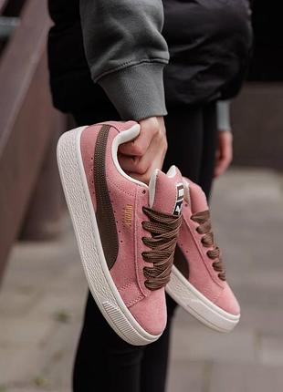 Puma suede xl pink brown