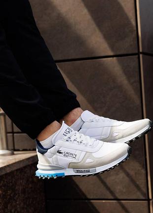 Lacoste elite active white beige blue 8