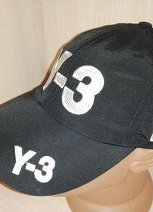 Кепка бейсболка з вушками фліс y-3 чорна
