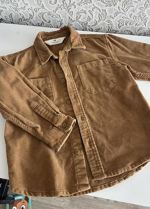 Сорочка для підлітків h&m вельветова коричнева