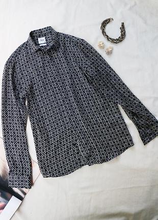 Рубашка блуза zara принт цепи