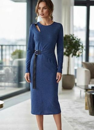 Шикарное миди платье в рубчик от marks &amp; spencer