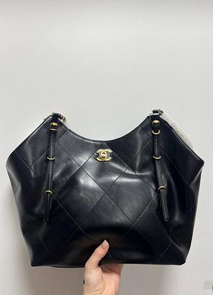 Сумка шанел 25s maxi tote bag in black