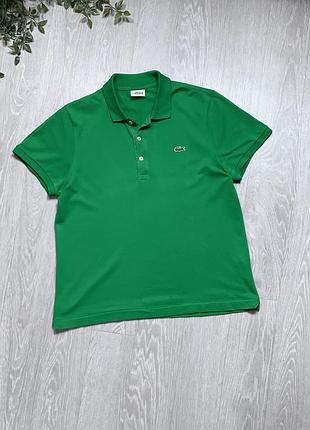 Футболка поло з логотипом lacoste (на l)