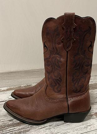 Жіночі шкіряні ковбойські чоботи казаки justin boots