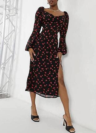 Распродажа платье missguided миди с разрезом