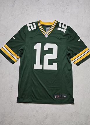 Американський футбол nike aaron rodgers #12 green bay packers nfl on field game jersey