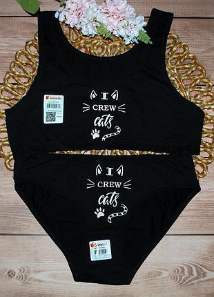 Підлітковий комплект топ трусики 14-15 донелла donella котик