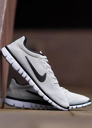 Nike free run 3.0 v2 silver white black