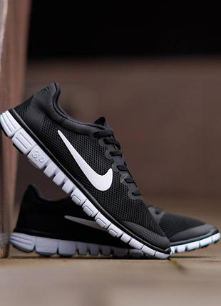 Nike free run 3.0 v2 black white