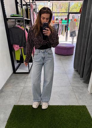 Джинси slouchy mid rise zara