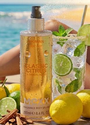Мист спрей парфюмированный mexx for woman classic citrus and sandalwood, 250 ml