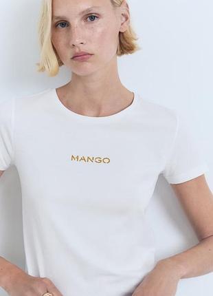 Бавовняна футболка біла mango