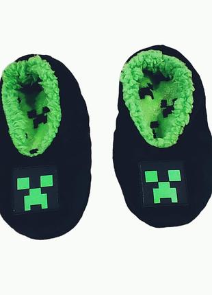 Детские тапочки minecraft creeper