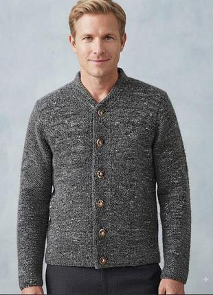 Мужской кардиган пиджак чистая шерсть р. м huber mode tracht