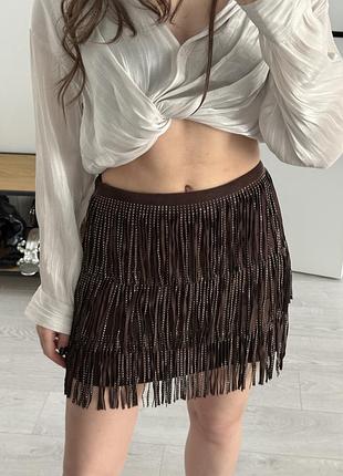 Спідниця zara, бахрома