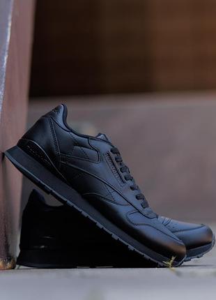 Р.41-46 кроссовки reebok classic super leather black rb046
