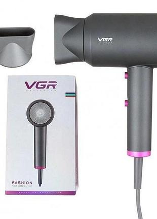 Профессиональный фен для сушки и укладки волос vgr v-400 2000 вт 3 темперурных 2 скоростных режима