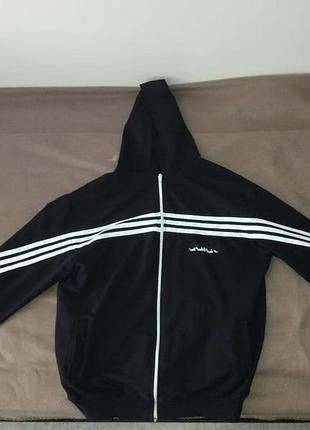 Спортивная кофта adidas худи на молнии с капюшоном (размер 56)