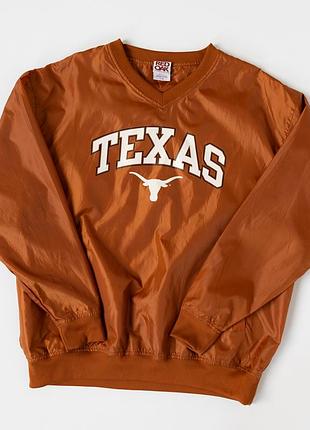 Легкий, вінтажний пуловер red oak у фірмовому кольорі texas longhorns із великим принтом texas та логотипом longhorn на грудях. модель виконана з лег
