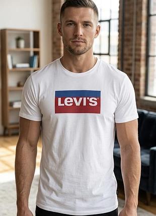 Чоловіча футболка levi’s з фірмовим логотипом | оригінал | розмір xl