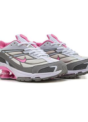 Nike x supreme shox ride 2 white pink